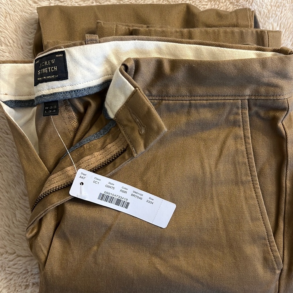 J. Crew 1040 stretch chino men’s pant 33/34